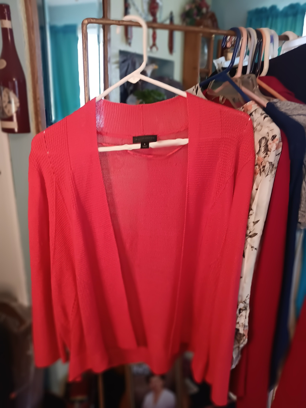 Worthington Coral Open-Front Cardigan